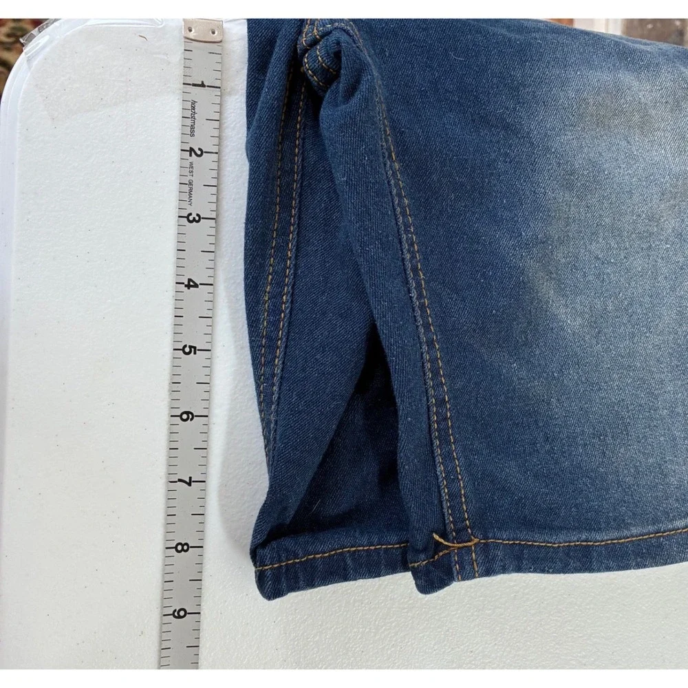 Smith & Mills Denim Shorts Dark Wash Stretch Size 30 Blue Tailored Fit RN 152752
